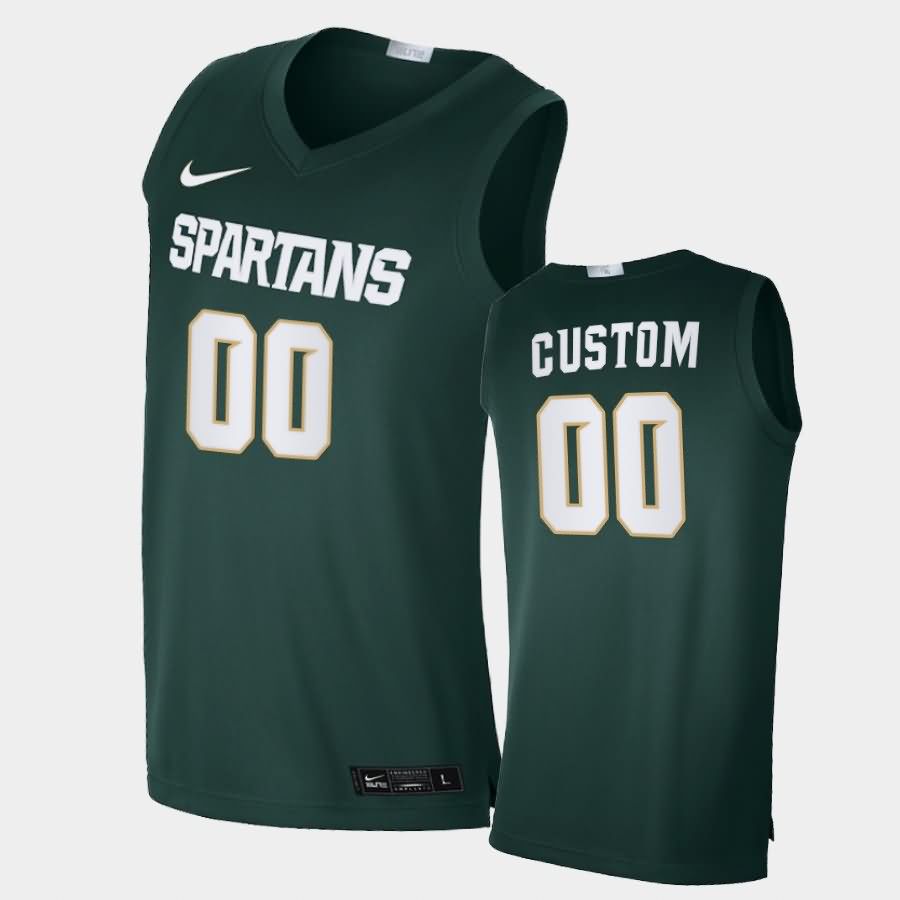 Men's Michigan State Spartans #00 Custom NCAA Nike Authentic Green Alumni Limited College Stitched Basketball Jersey AB41I75CI